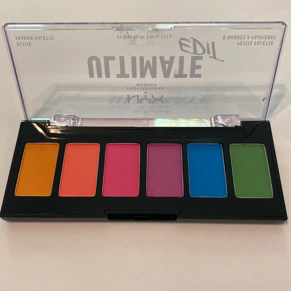 NYX Professional Makeup Ultimate Edit Bright Eyeshadow Palette with 6 Shades